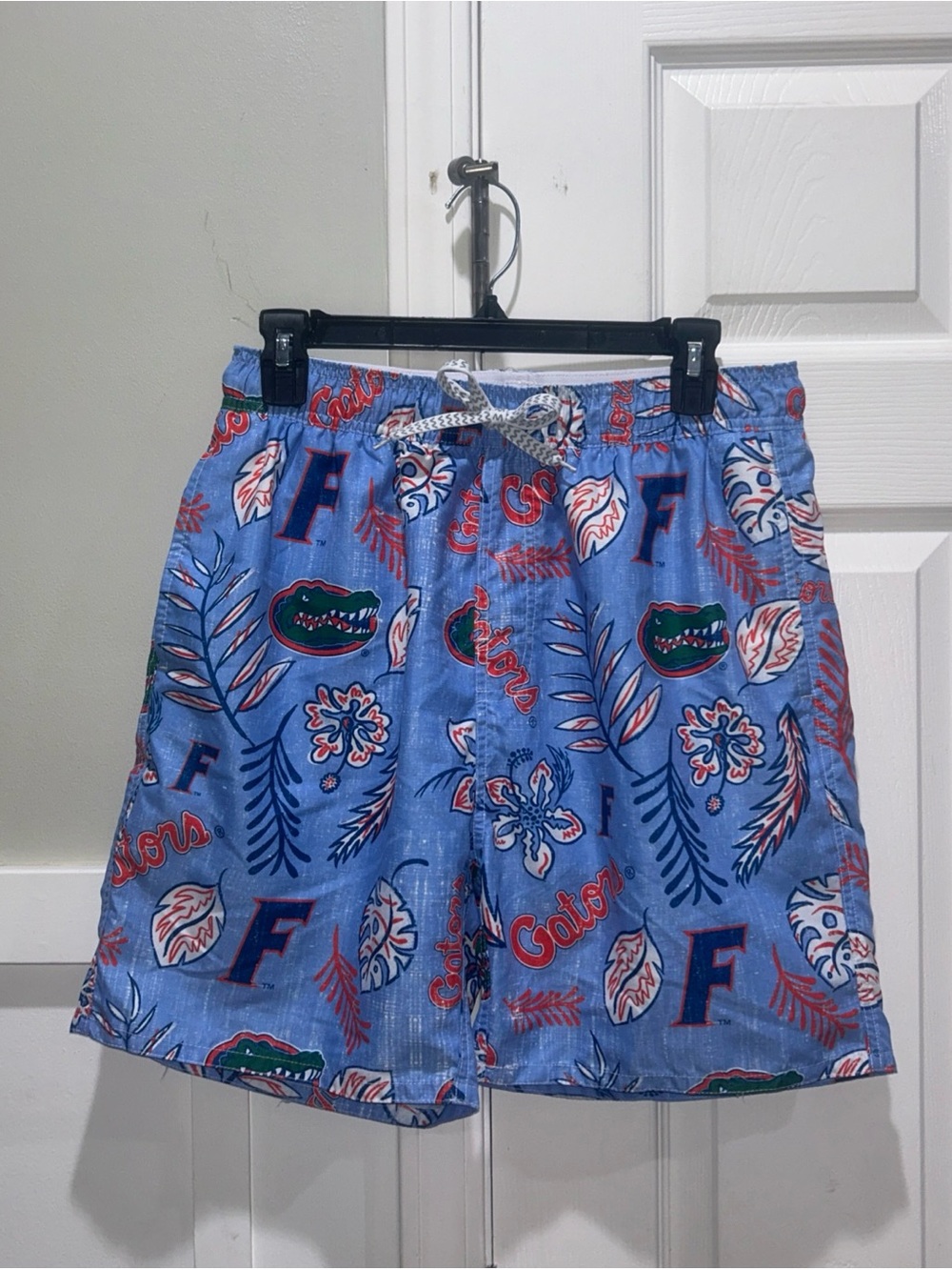 Florida Gators Wes and Willy Men's Blue Printed Swim Trunks Large